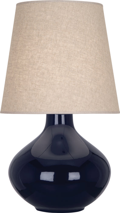 Robert Abbey MB991 One Light Table Lamp, Midnight Blue Glazed Ceramic