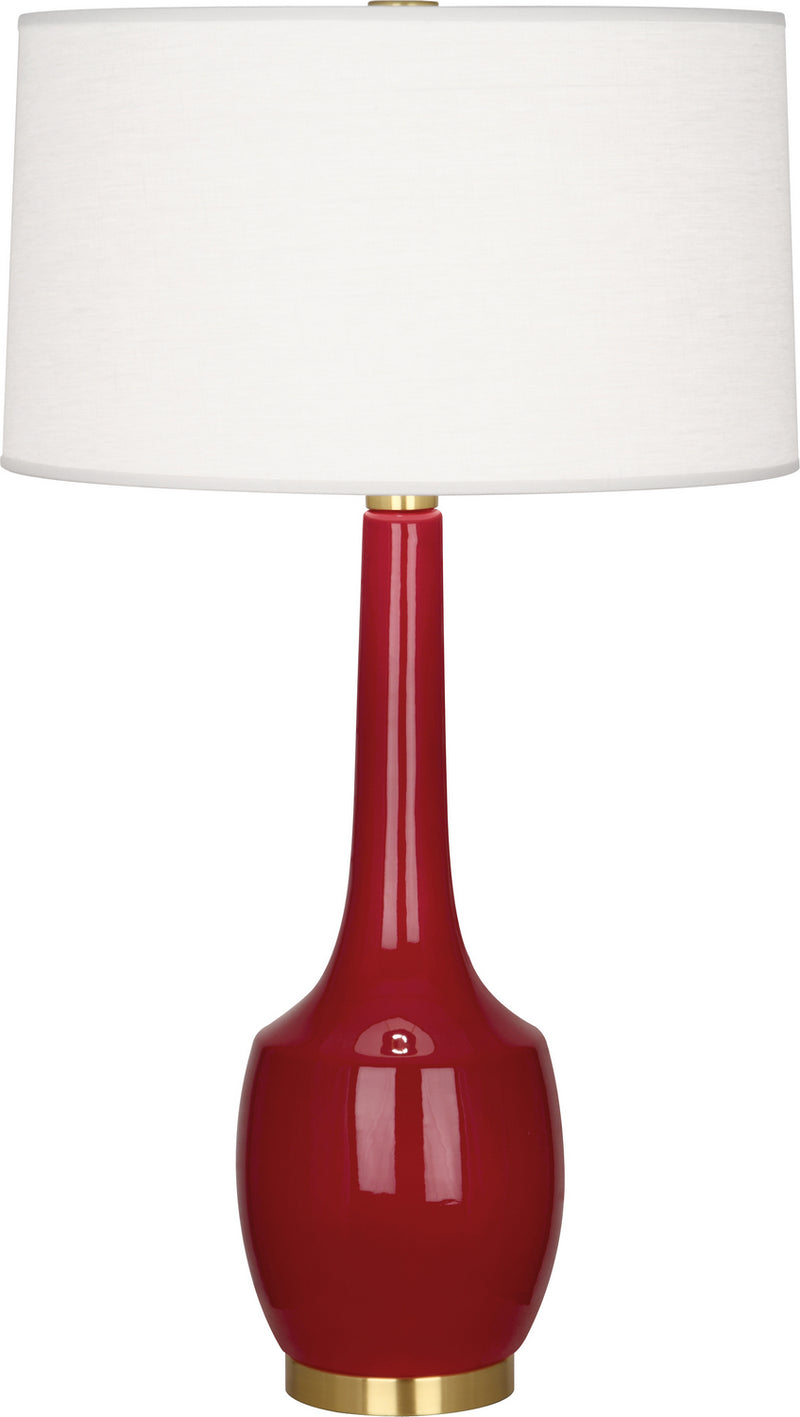 Robert Abbey OX701 One Light Table Lamp, Oxblood Glazed Ceramic