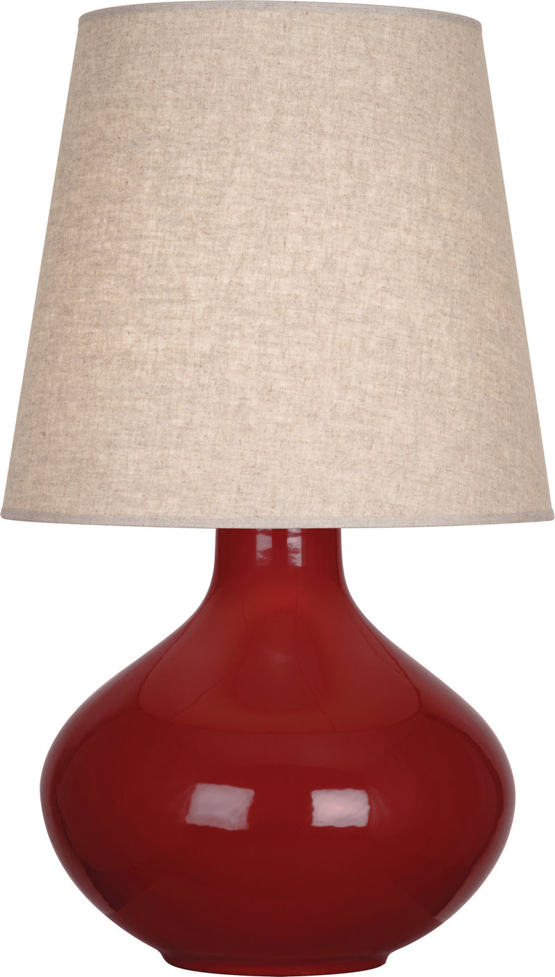 Robert Abbey OX991 One Light Table Lamp, Oxblood Glazed Ceramic