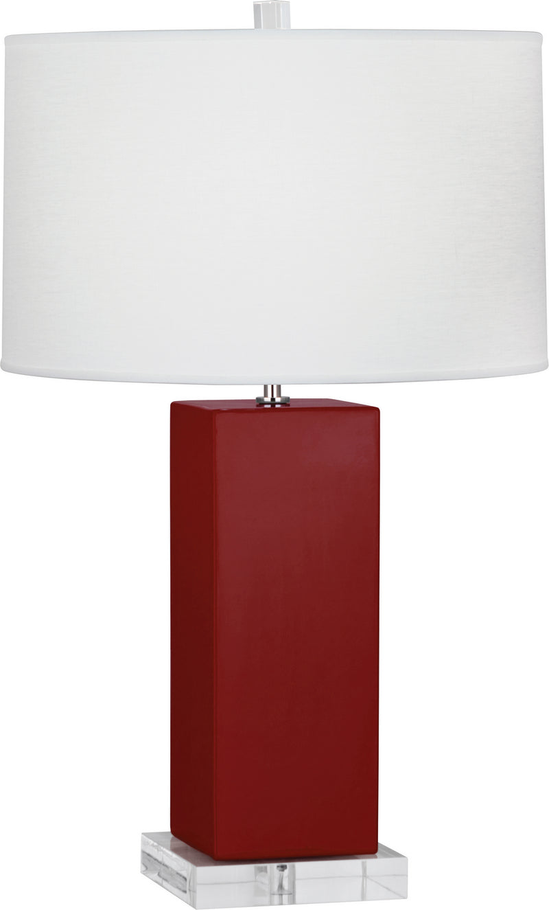 Robert Abbey OX995 One Light Table Lamp, Oxblood Glazed Ceramic