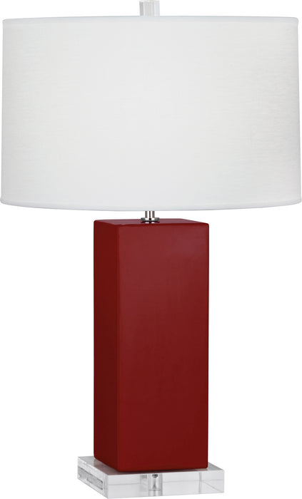 Robert Abbey OX995 One Light Table Lamp, Oxblood Glazed Ceramic