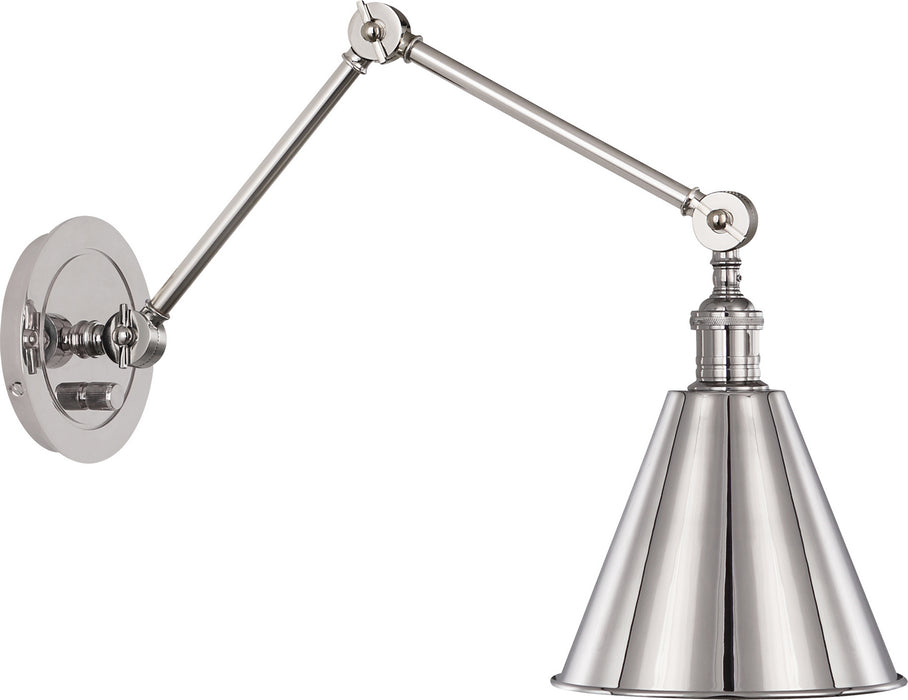Robert Abbey S2418 One Light Wall Sconce, Polished Nickel