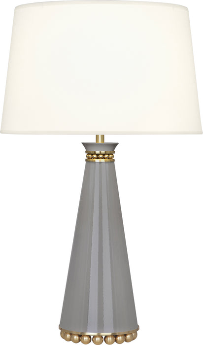 Robert Abbey ST44X One Light Table Lamp, Smoky Taupe Lacquered Paint/Modern Brass