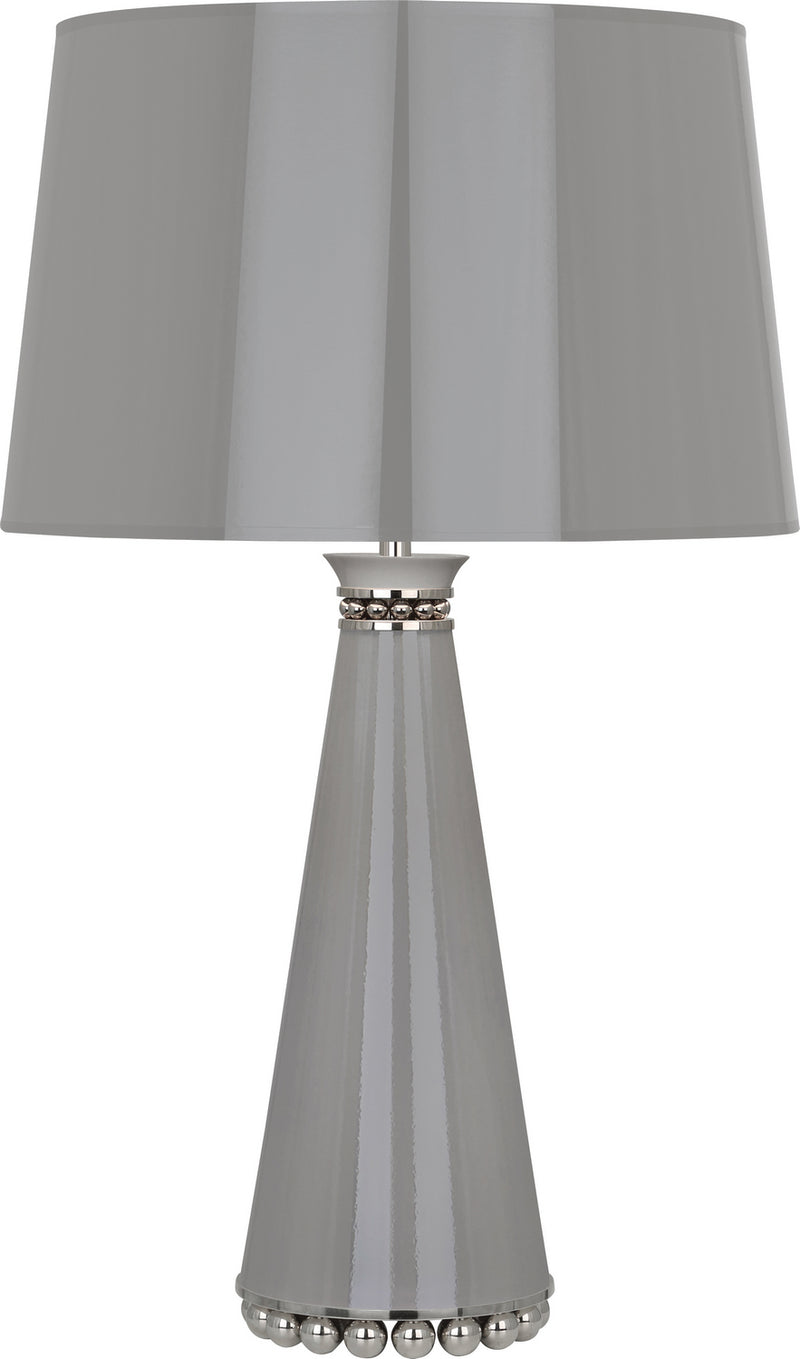 Robert Abbey ST45 One Light Table Lamp, Smoky Taupe Lacquered Paint/Polished Nickel