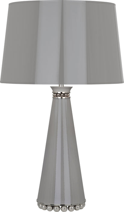 Robert Abbey ST45 One Light Table Lamp, Smoky Taupe Lacquered Paint/Polished Nickel