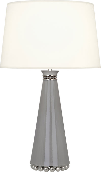 Robert Abbey ST45X One Light Table Lamp, Smoky Taupe Lacquered Paint/Polished Nickel