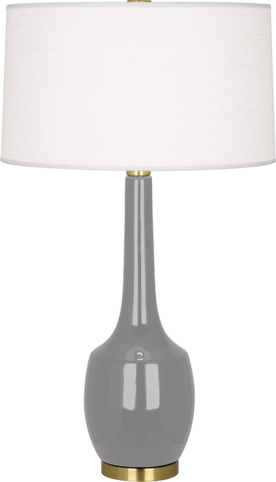 Robert Abbey ST701 One Light Table Lamp, Smokey Taupe Glazed Ceramic