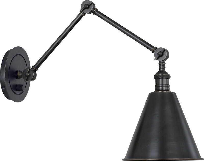 Robert Abbey Z2418 One Light Wall Sconce, Deep Patina Bronze