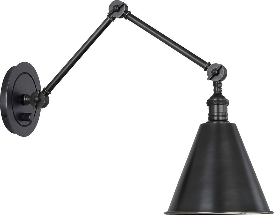Robert Abbey Z2418 One Light Wall Sconce, Deep Patina Bronze