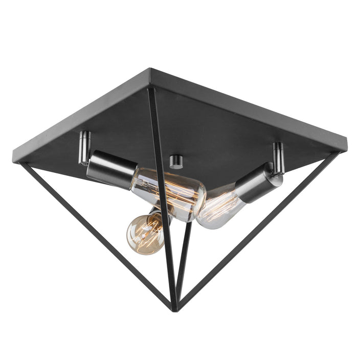 Artcraft AC11113PN Three Light Flush Mount, Polished Nickel