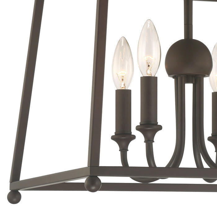 Crystorama 2243-DB_NOSHADE Four Light Semi Flush Mount, Dark Bronze