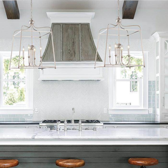 Crystorama 2244-PN_NOSHADE Four Light Chandelier, Polished Nickel