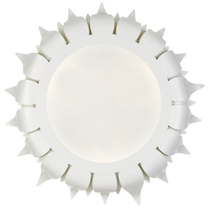 Crystorama 510-MT Three Light Flush Mount, Matte White