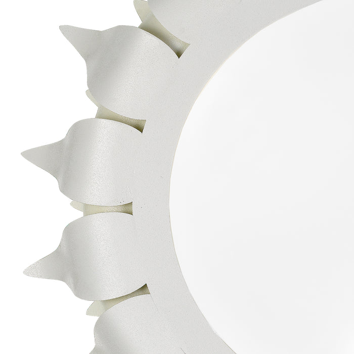 Crystorama 510-MT Three Light Flush Mount, Matte White