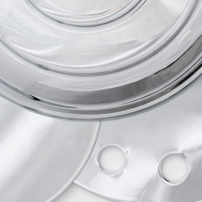 Crystorama 718-CH-CL-MWP Four Light Flush Mount, Polished Chrome