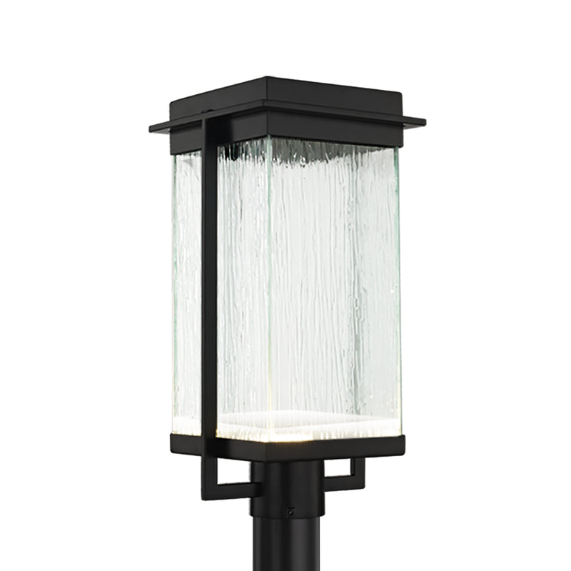 Justice Designs FSN-7543W-RAIN-MBLK LED Post Mount, Matte Black