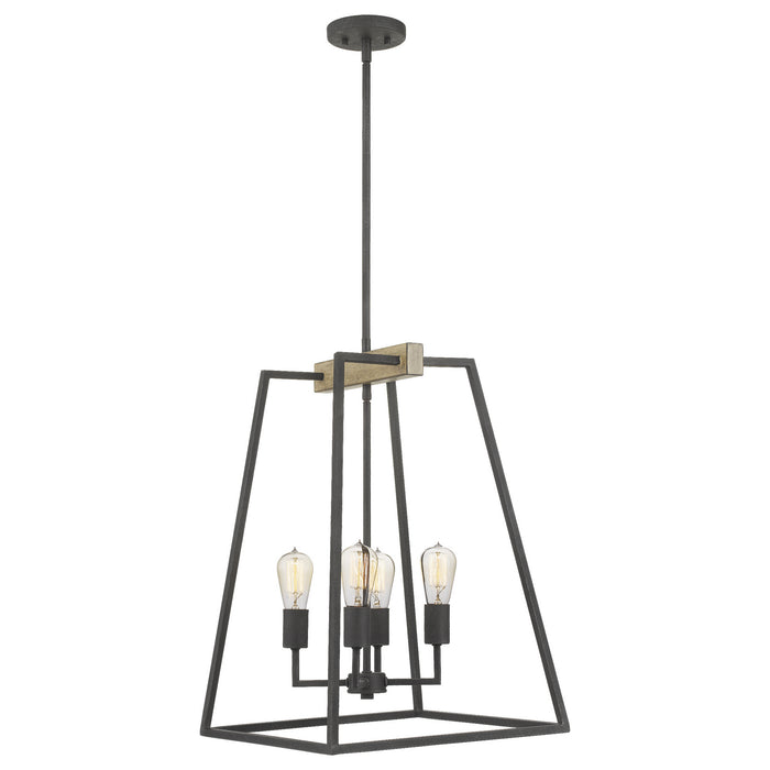 Quoizel BRT5204GK Four Light Foyer Pendant, Grey Ash