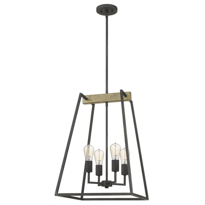 Quoizel BRT5204GK Four Light Foyer Pendant, Grey Ash