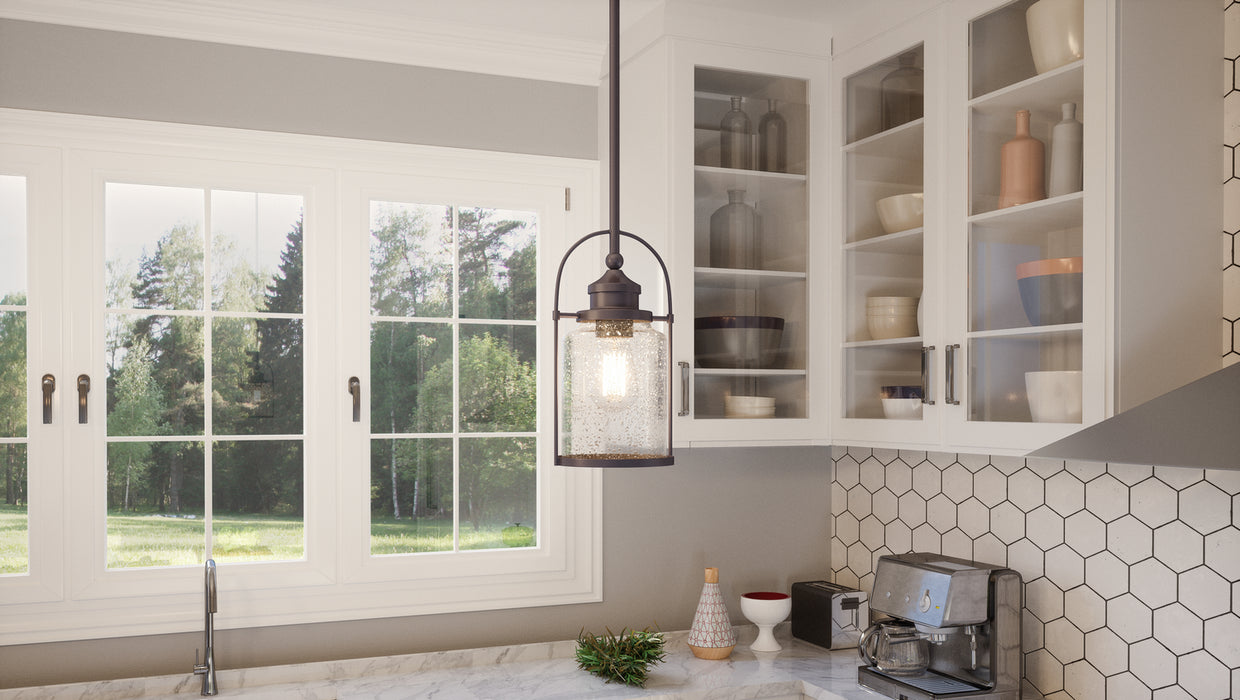 Quoizel QPP2781WT One Light Mini Pendant, Western Bronze