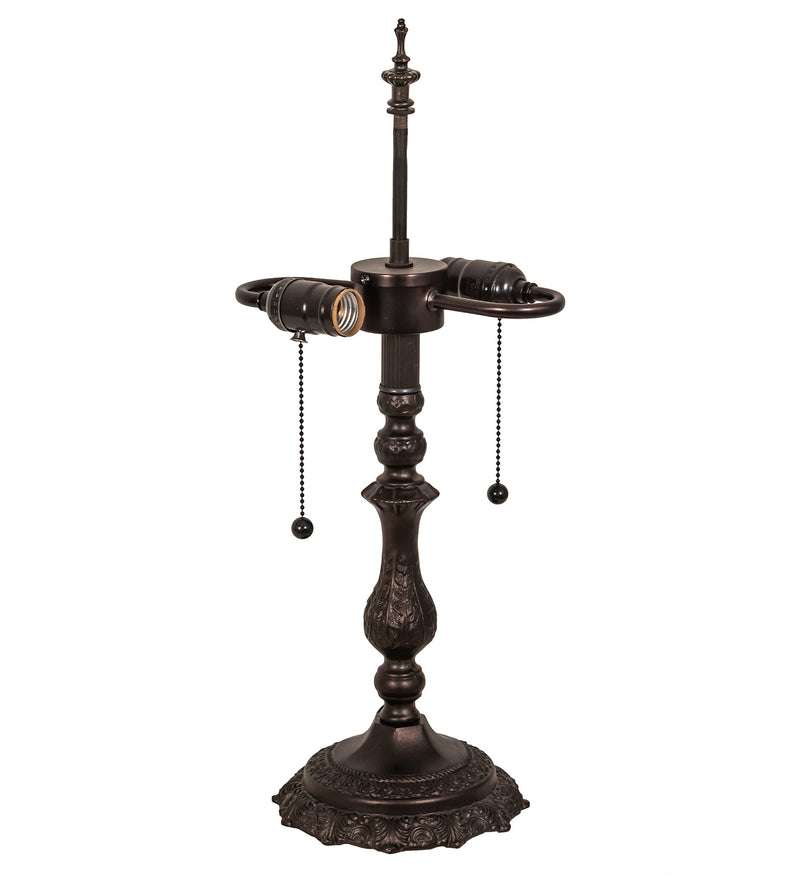 Meyda Tiffany 19041 Two Light Table Base, Mahogany Bronze