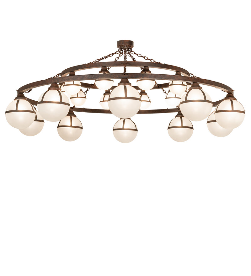 Meyda Tiffany 200284 20 Light Semi-Flushmount, Rusty Nail