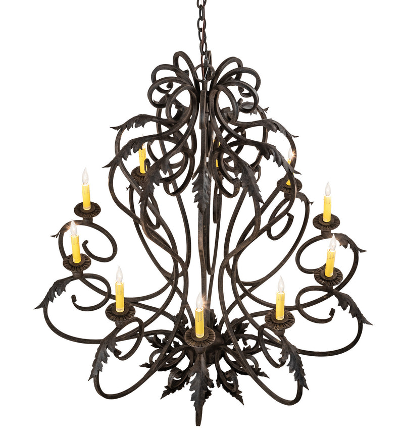 Meyda Tiffany 210727 Ten Light Chandelier, Antiquity