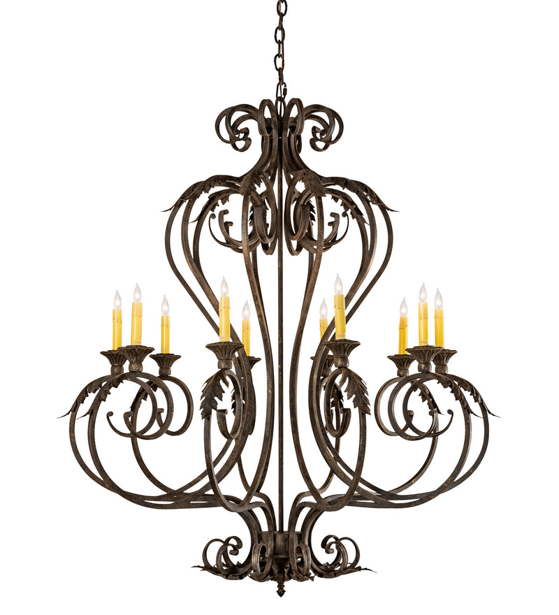 Meyda Tiffany 210727 Ten Light Chandelier, Antiquity