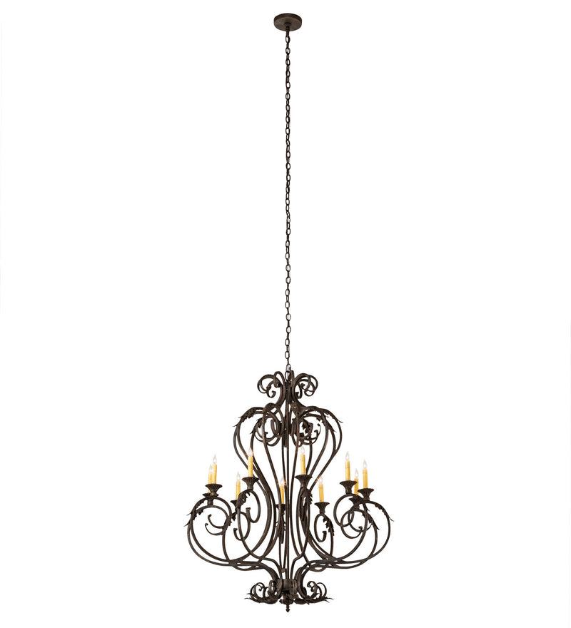 Meyda Tiffany 210727 Ten Light Chandelier, Antiquity