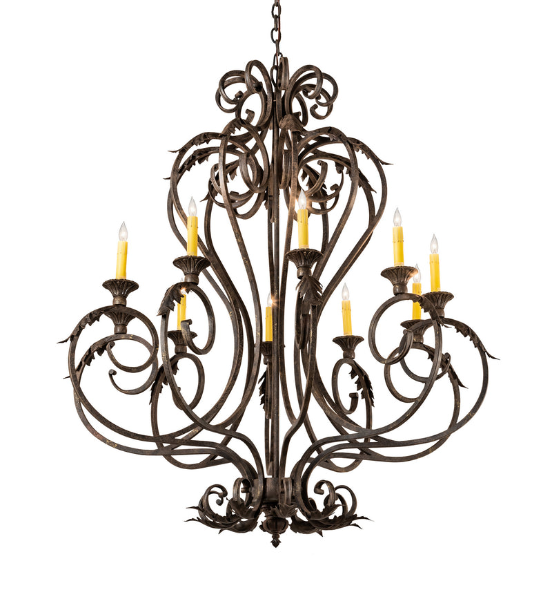 Meyda Tiffany 210727 Ten Light Chandelier, Antiquity