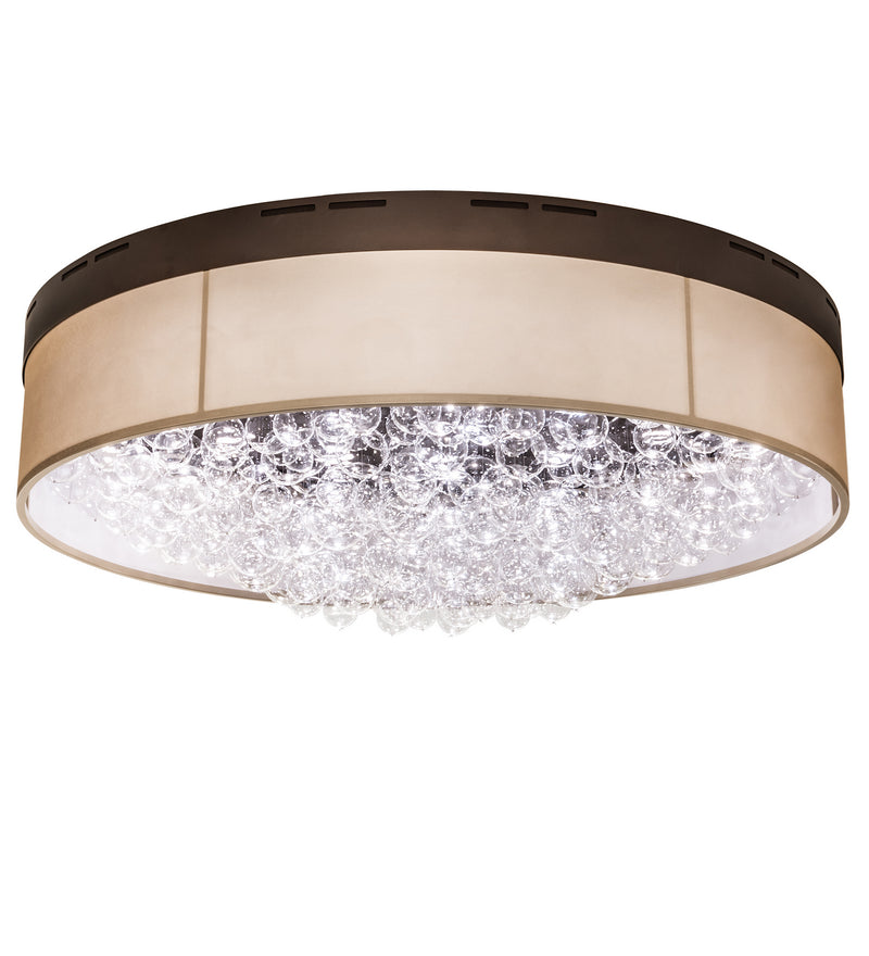Meyda Tiffany 211422 LED Flushmount, Mahognay Bronze And Macadamia