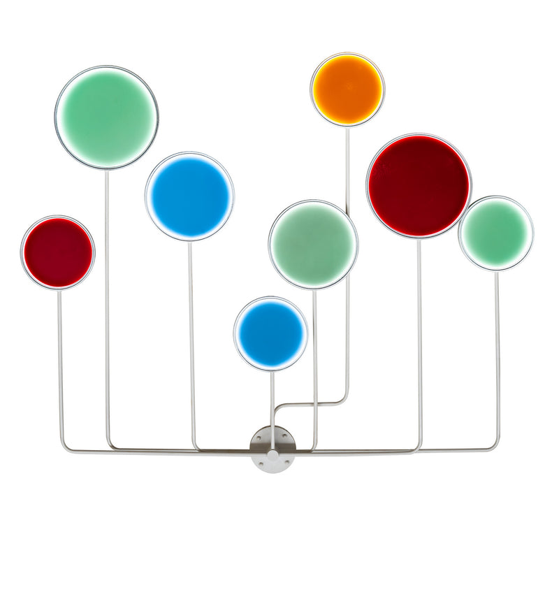 Meyda Tiffany 212247 LED Wall Sconce, White, Red, Blue, Green And Orange
