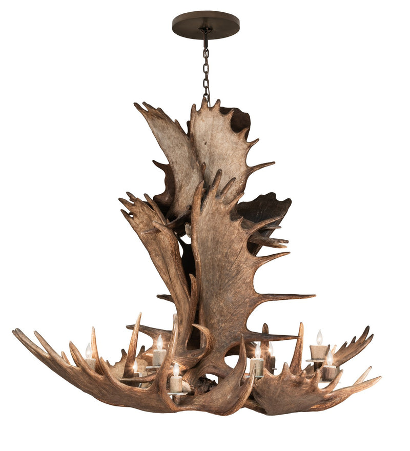 Meyda Tiffany 212269 12 Light Chandelier, Mahogany Bronze