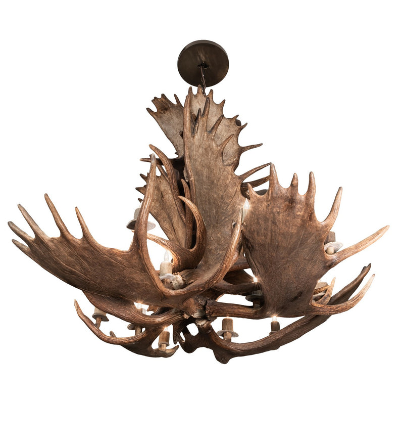 Meyda Tiffany 212269 12 Light Chandelier, Mahogany Bronze