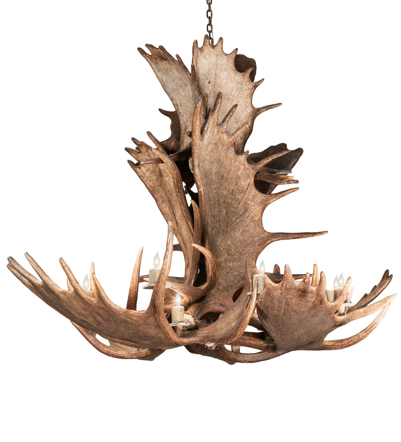 Meyda Tiffany 212269 12 Light Chandelier, Mahogany Bronze