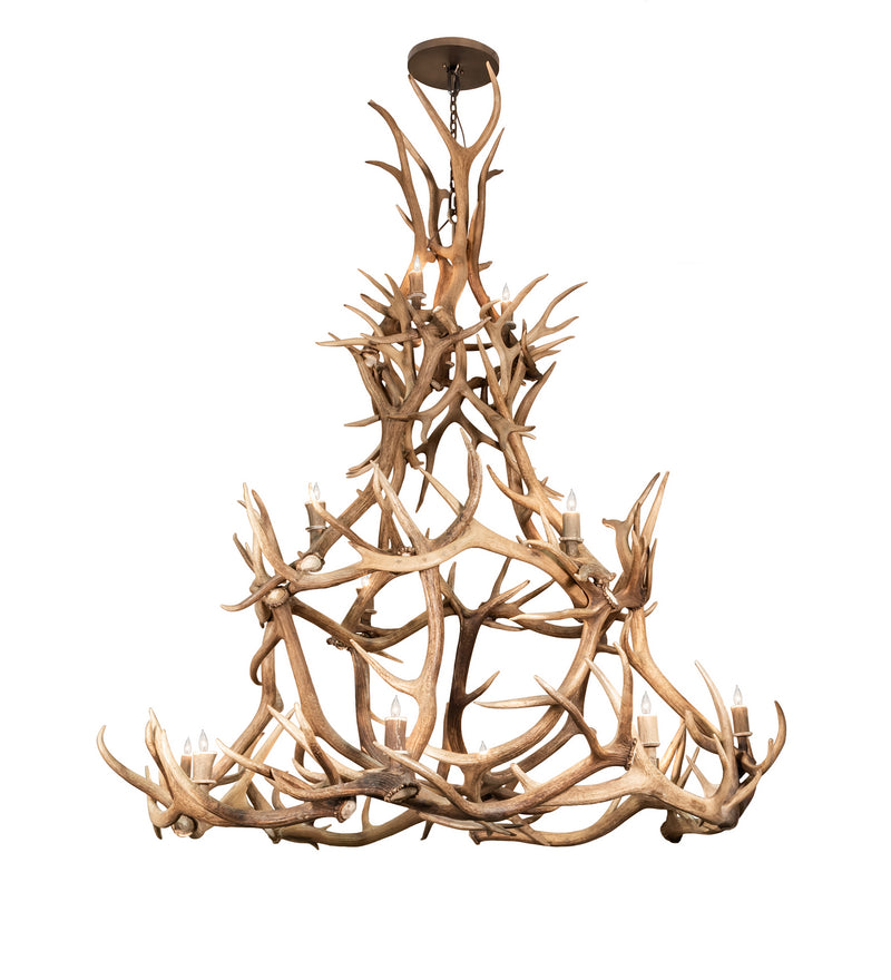 Meyda Tiffany 212273 16 Light Chandelier, Mahogany Bronze