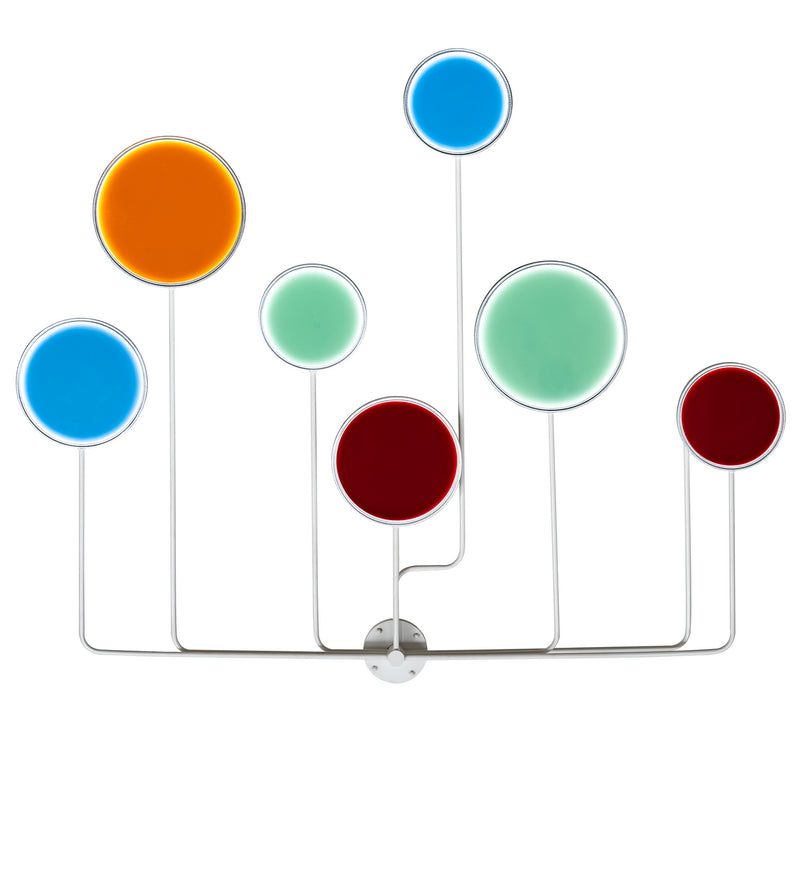 Meyda Tiffany 213653 LED Wall Sconce, White, Red, Blue, Green And Orange