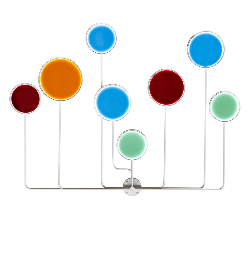 Meyda Tiffany 213655 LED Wall Sconce, White, Red, Green, Blue, And Orange