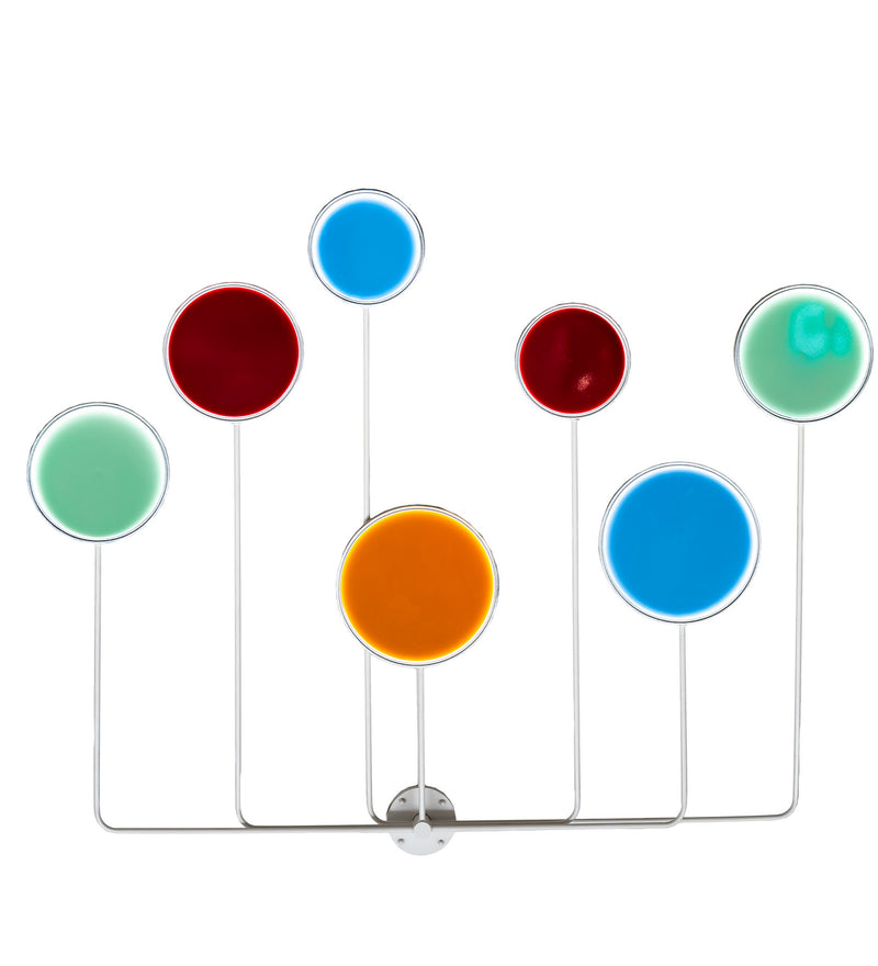 Meyda Tiffany 213661 LED Wall Sconce, White, Red, Blue, Green, Orange