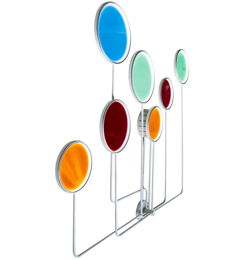 Meyda Tiffany 213662 LED Wall Sconce, White, Red, Green, Blue, And Orange