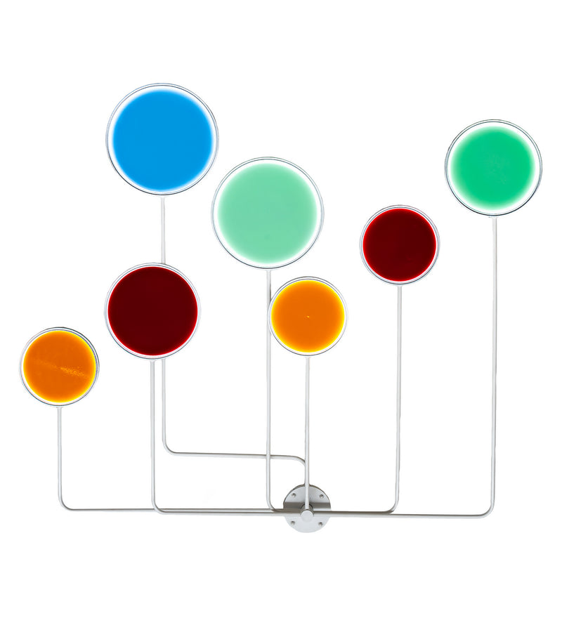 Meyda Tiffany 213662 LED Wall Sconce, White, Red, Green, Blue, And Orange