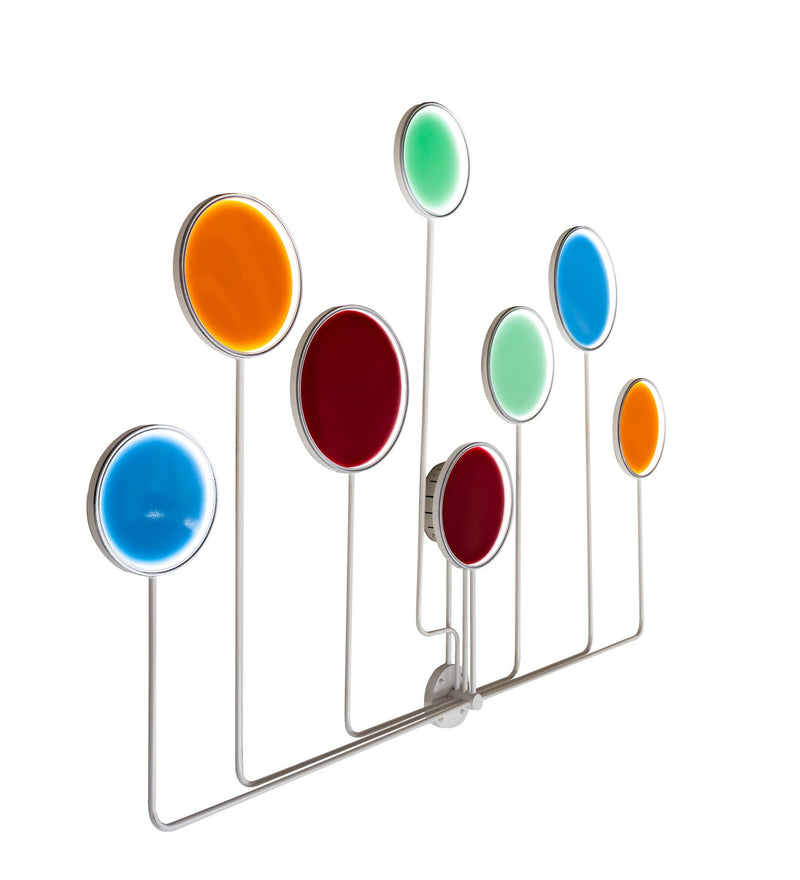 Meyda Tiffany 213663 LED Wall Sconce, White, Red, Orange, Green And Blue