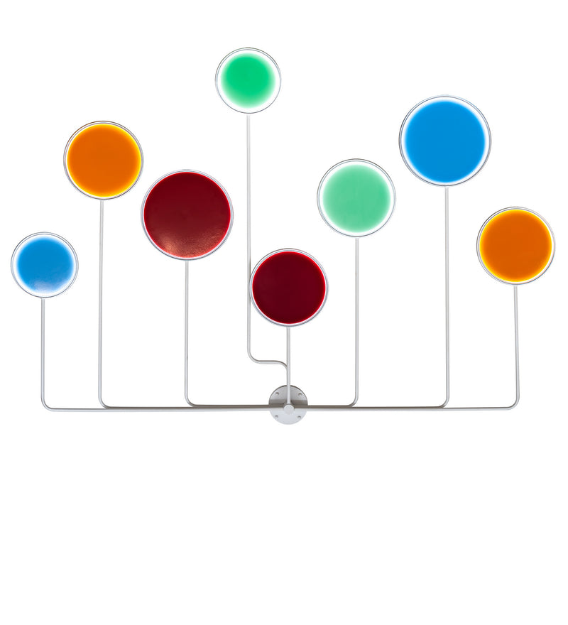Meyda Tiffany 213663 LED Wall Sconce, White, Red, Orange, Green And Blue