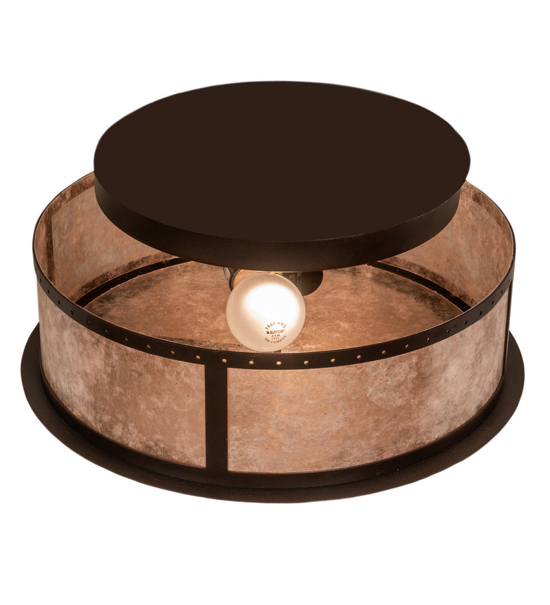 Meyda Tiffany 214356 Two Light Flushmount, Mahogany Bronze