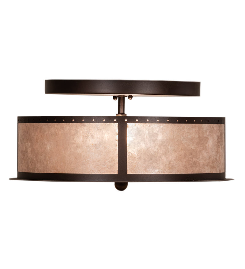 Meyda Tiffany 214356 Two Light Flushmount, Mahogany Bronze