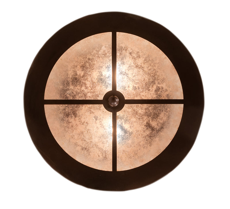 Meyda Tiffany 214356 Two Light Flushmount, Mahogany Bronze