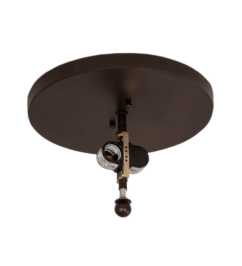 Meyda Tiffany 214356 Two Light Flushmount, Mahogany Bronze
