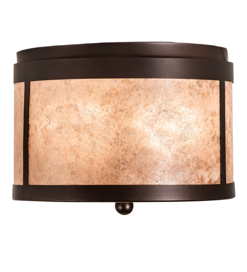 Meyda Tiffany 214357 Two Light Flushmount, Mahogany Bronze
