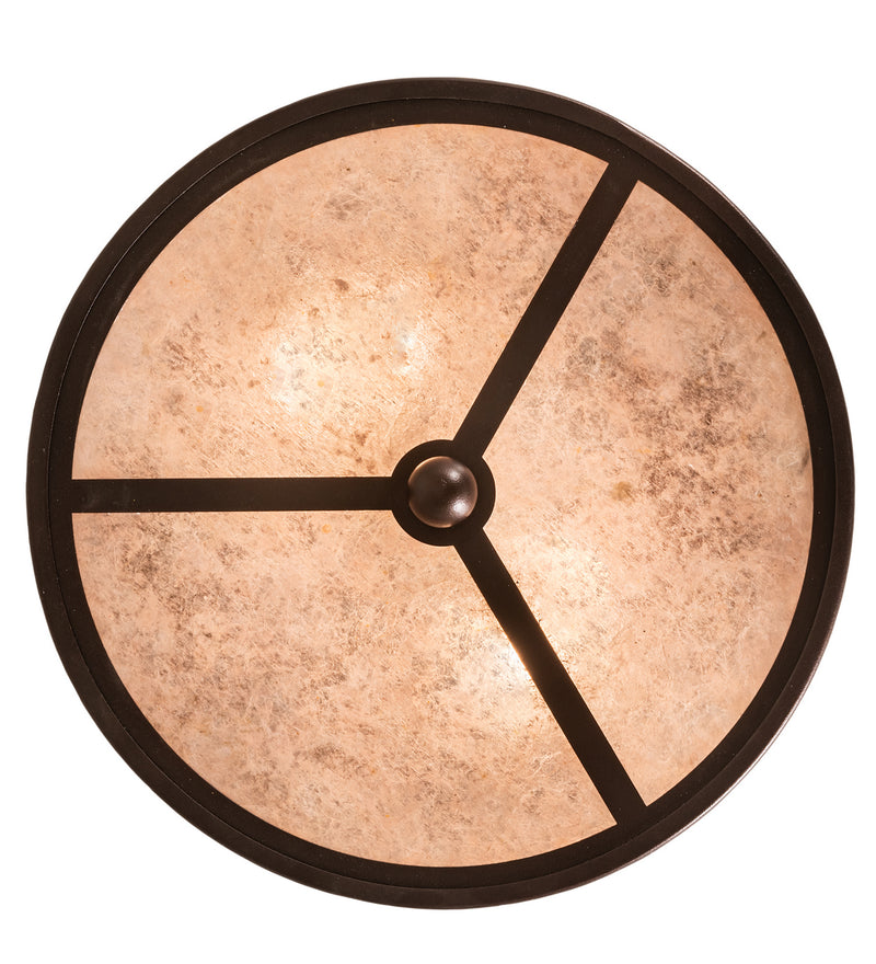 Meyda Tiffany 214357 Two Light Flushmount, Mahogany Bronze