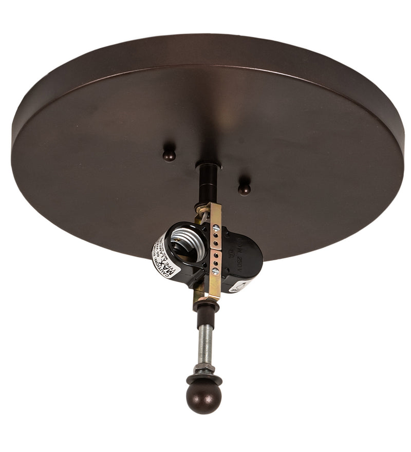 Meyda Tiffany 214357 Two Light Flushmount, Mahogany Bronze