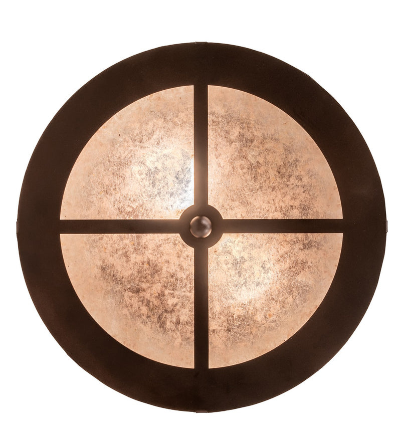 Meyda Tiffany 214358 Two Light Flushmount, Mahogany Bronze